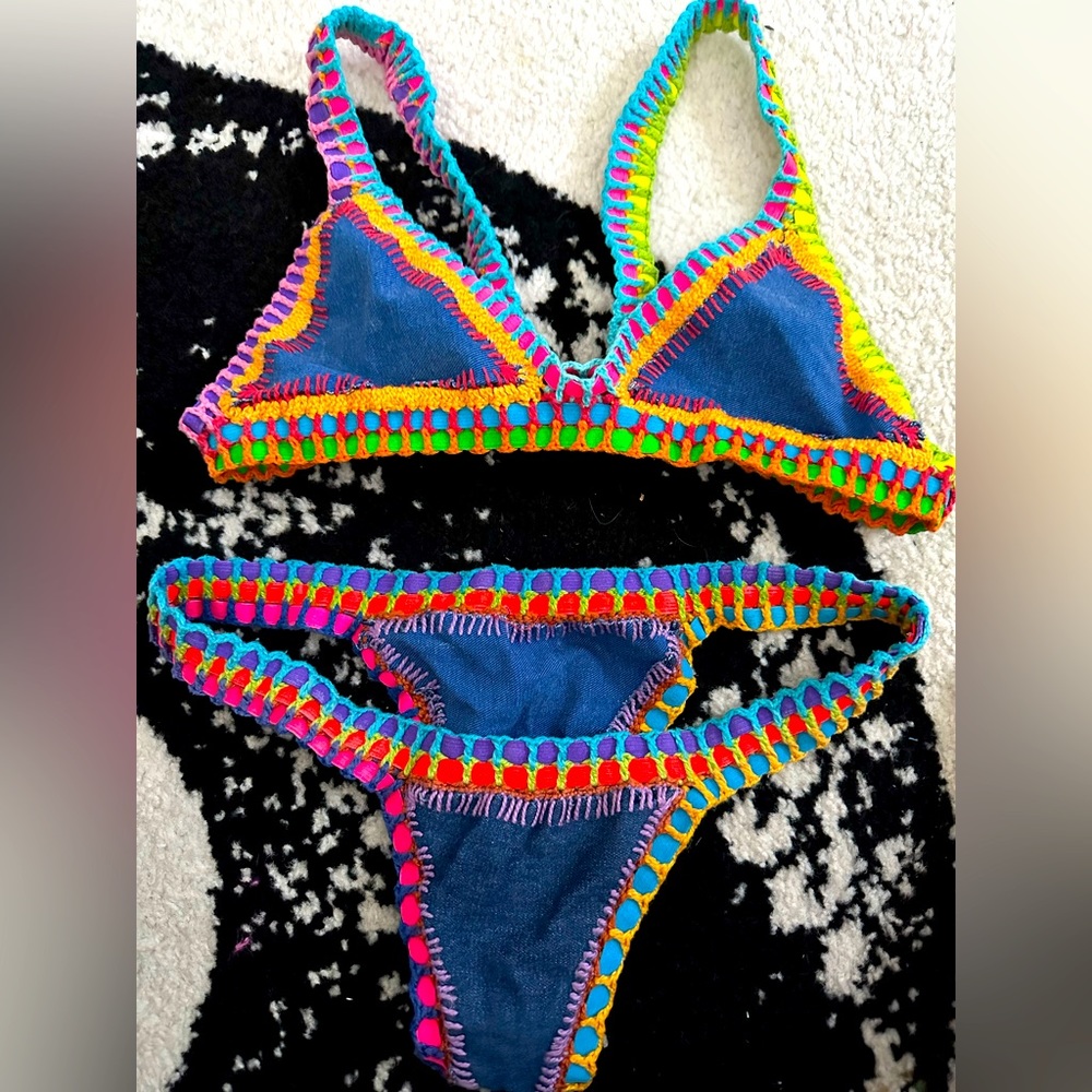 Colorful Crochet Bikini Set